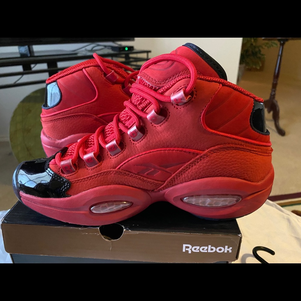Red Reebok high tops  size 6.5 youth , 7 women